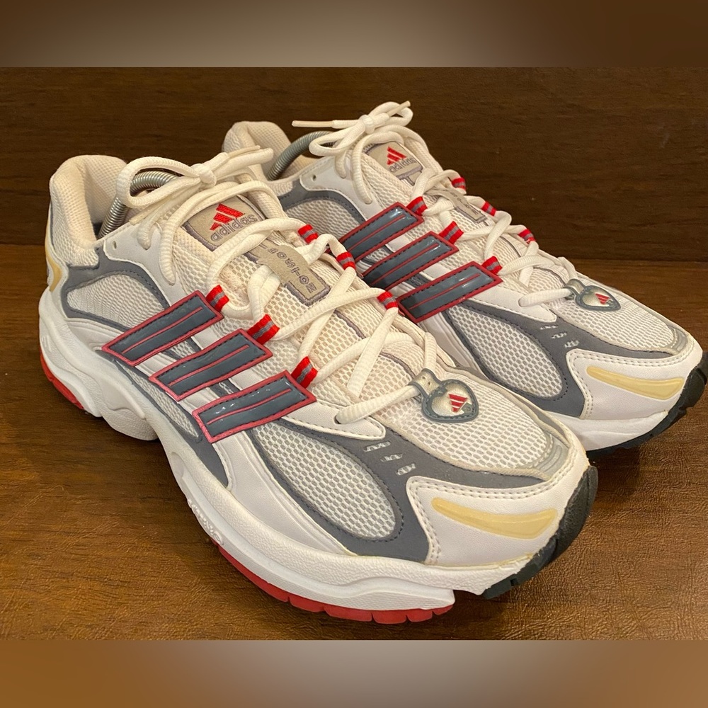 Adidas Boston Men’s Running Shoes White/Gray/ Red — Size 11.5